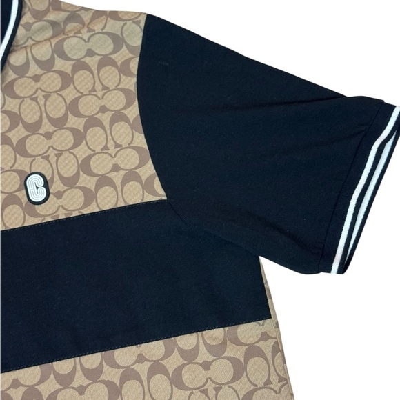 Coach Signature Khaki Black Short Sleeve Tee Shirt Size XLL Limited Edition. - Picture 3 of 15